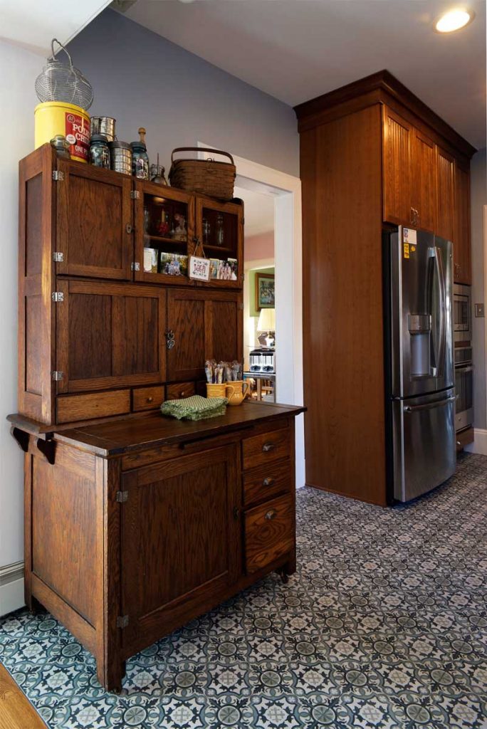 country style kitchen with a beautiful furniture hutch in allentown pa